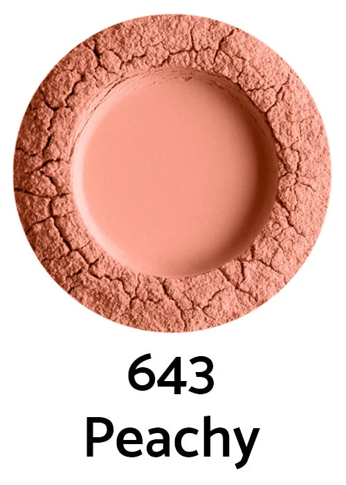 Uoga Uoga Mineralisches loses Puder-Rouge mit Bernstein (5 g) 6435 Peachy - natürliche Betonung der Wangen in 3 Farbtönen