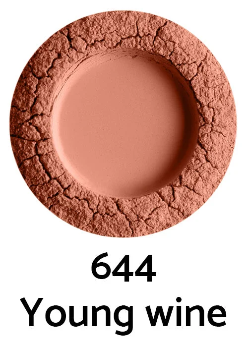 Uoga Uoga Mineralisches loses Puder-Rouge mit Bernstein (5 g) 6435 Peachy - natürliche Betonung der Wangen in 3 Farbtönen