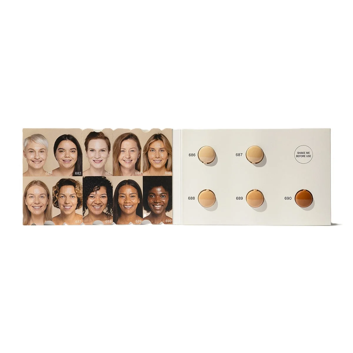 Uoga Uoga Tester-Set Flüssiges Mineral-Make-up und Serum LSF 20 BIO (10 x 1 ml) - 10 Make-up-Nuancen