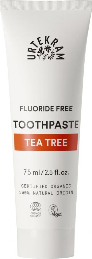 Urtekram Zahnpasta mit BIO-Teebaumöl (75 ml) – fluoridfrei