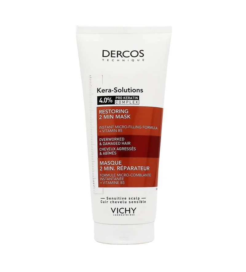 Dercos Kera-Solutions Restoring 2 Min Mask regenerierende Maske für trockenes und geschädigtes Haar 200 ml