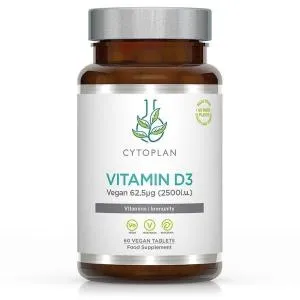 Cytoplan Vitamin D3 2500 IU, 60 vegane Tabletten