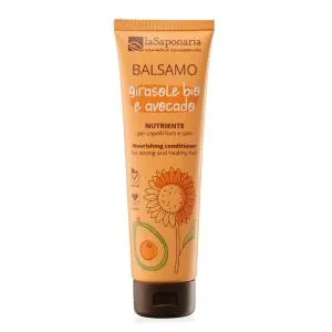 laSaponaria Pflegende Spülung mit Sonnenblumen und Avocado für trockenes und geschädigtes Haar - 150 ml