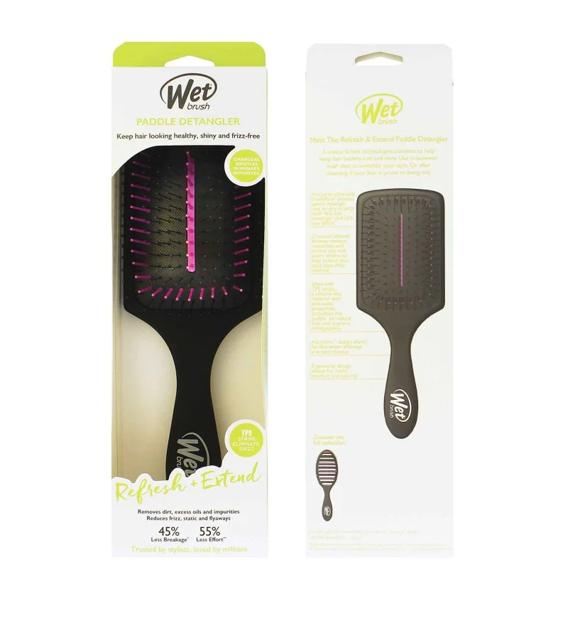 Refresh + Extend Paddle Detangler Haarbürste Schwarz