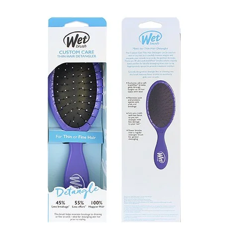 Custom Care Thin Hair Detangler Haarbürste Lila