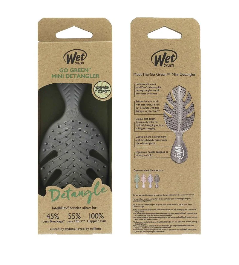 Go Green Mini Detangler Haarbürste Grey
