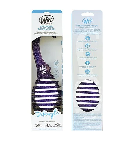 Shower Detangler Haarbürste Purple Glitter