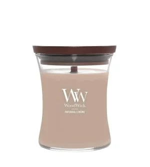WoodWick Patchouli Créme Duftkerze mit Holzdocht 275 g