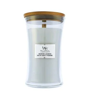 WoodWick Sagewood & Seagrass Duftkerze mit Holzdocht 609 g