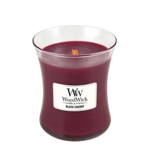 WoodWick Black Cherry Duftkerze mit Holzdocht für Frauen