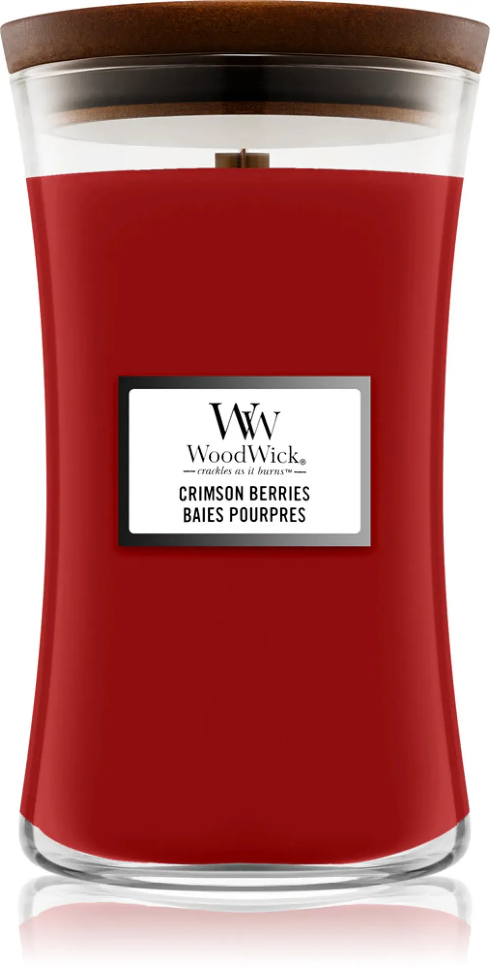 Crimson Berries Duftkerze mit Holzdocht 275 g