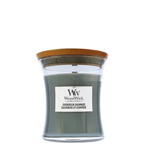 WoodWick Evergreen Cashmere Duftkerze mit Holzdocht für Männer