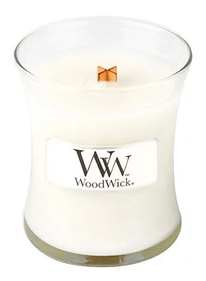 WoodWick Linen Duftkerze mit Holzdocht für Frauen