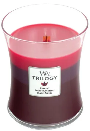 WoodWick Trilogy Sun Ripened Berries Duftkerze mit Holzdocht für Frauen