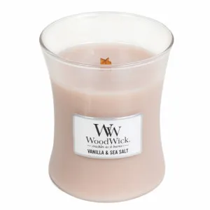 WoodWick Vanilla & Sea Salt Duftkerze mit Holzdocht 275 g