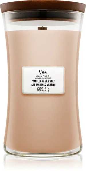WoodWick Vanilla & Sea Salt Duftkerze mit Holzdocht 609,5 g