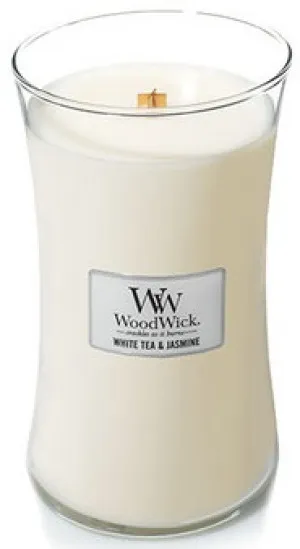 WoodWick White Tea & Jasmine Duftkerze mit Holzdocht 609,5 g
