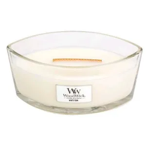 WoodWick White Teak Duftkerze mit Holzdocht 453,6 g