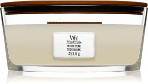 WoodWick White Teak Duftkerze mit Holzdocht 453,6 g
