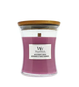 WoodWick Wild Berry & Beets Duftkerze mit Holzdocht für Männer