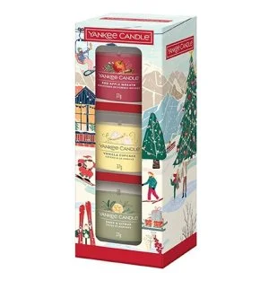 Yankee Candle Holiday Party Votivkerze im Glas 3x37 g