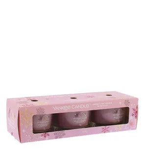 Yankee Candle Snowflake Kisses Votivkerze im Glas 3 x 37 g