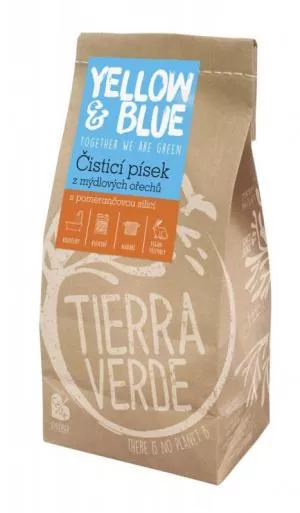 Tierra Verde Reinigungssand (Beutel 1 kg) - mit Orange