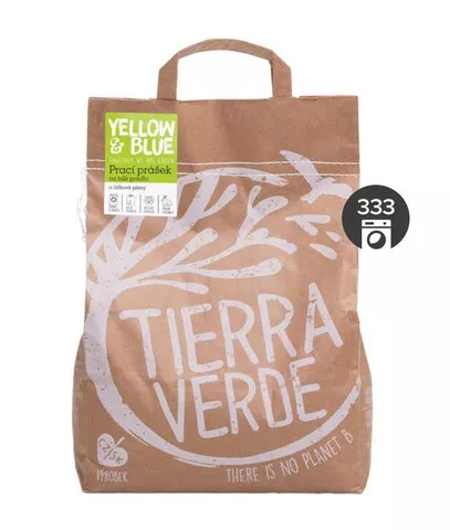 Tierra Verde Waschmittel für weiße Wäsche und Stoffwindeln - INNOVATION (5 kg Papiersack)