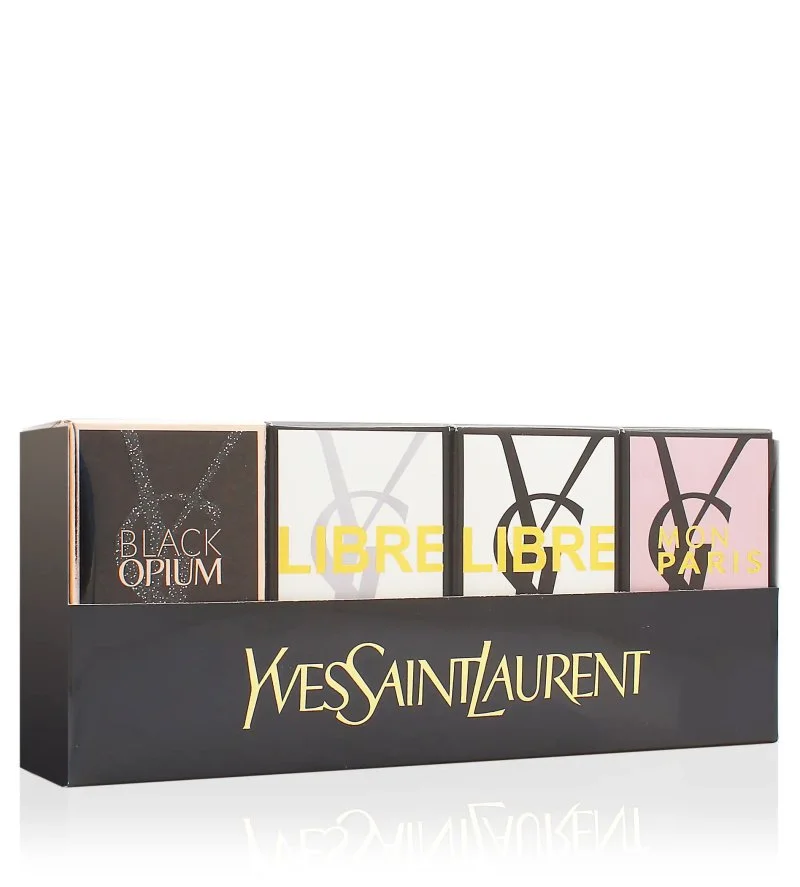 Miniaturen-Geschenkset Opium 7,5 ml + Eau de Parfum Paris 7,5 ml + Eau de Parfum Black Opium 7,5 ml + Eau de Parfum Mon Paris für Damen