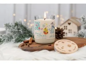 Rozvoněno WINTER HOPE - Naturkerze mit BIO Orange, Nelken und Zimt, 300 ml