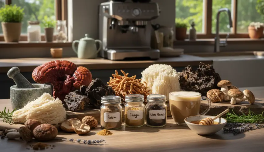 # Adaptogene Pilze in der Küche wie Reishi, Lion's Mane und Cordyceps