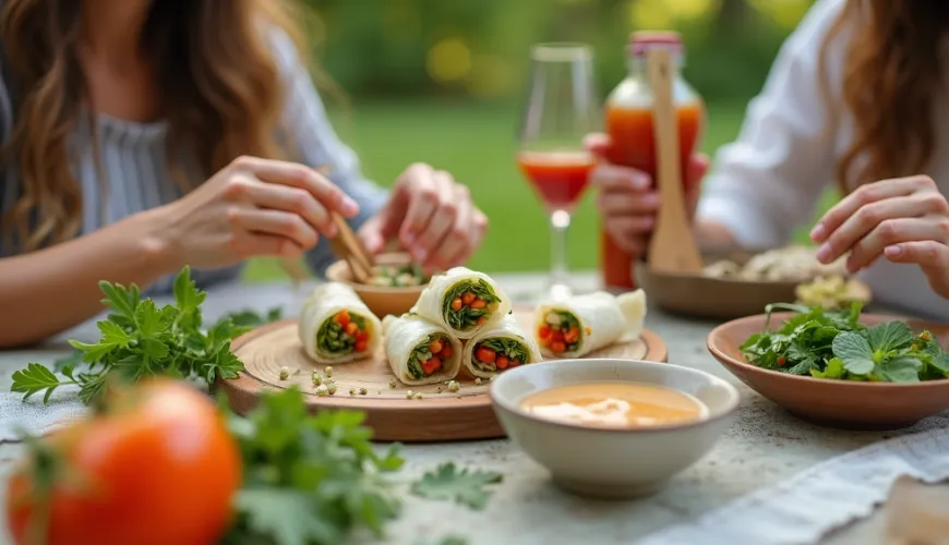 Erdnusssauce zu den Röllchen macht jedes Gericht zu einem Erlebnis