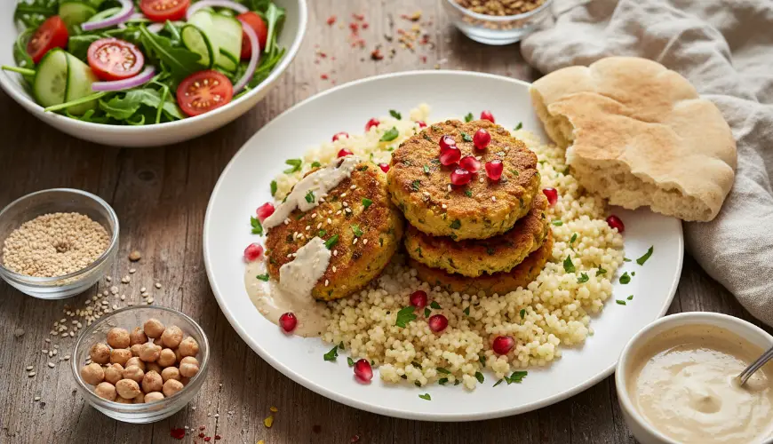 Kichererbsen-Frikadellen mit Tahini-Sauce, die Sie überraschen werden