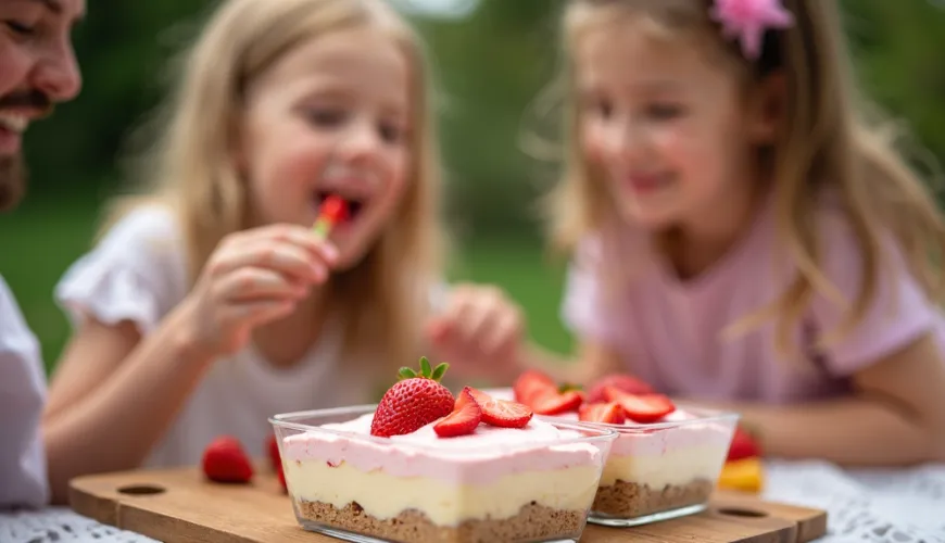 Erdbeer-Tiramisu ist eine leichte Variante, die Sie probieren müssen.