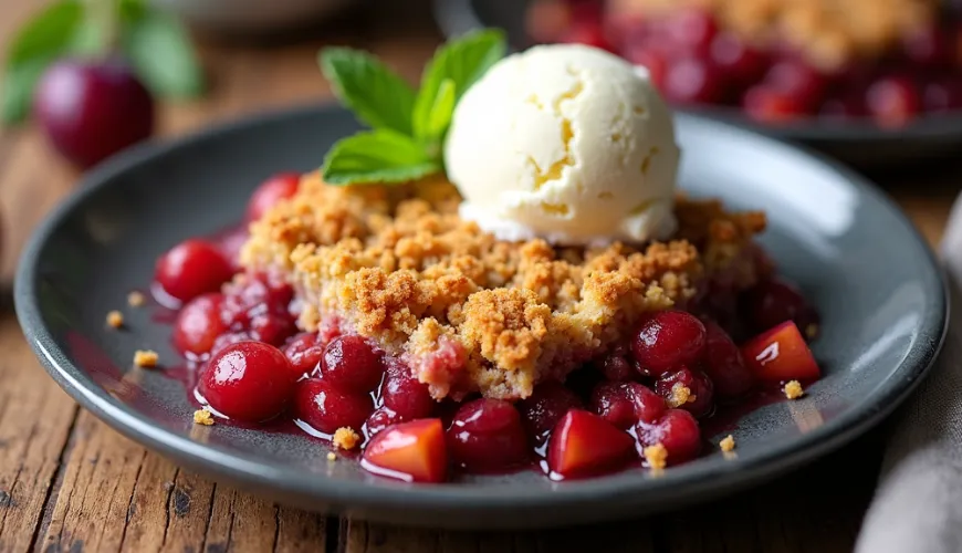 Wie man einen Crumble zubereitet und jederzeit einen saftigen Nachtisch genießt