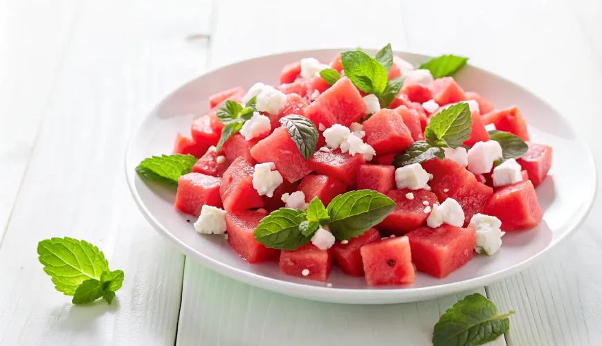 Ein frischer Melonensalat ist ideal für jeden Anlass.