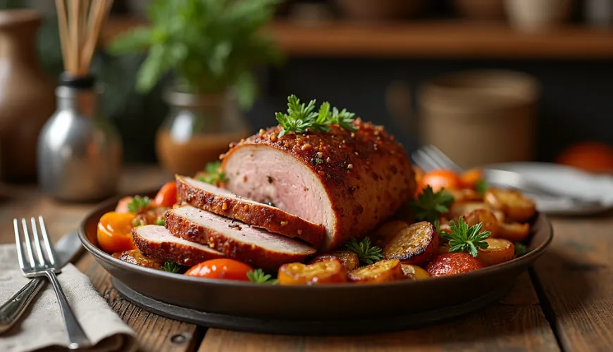 Porchetta, der duftende Braten, der jeden Tisch erhellt