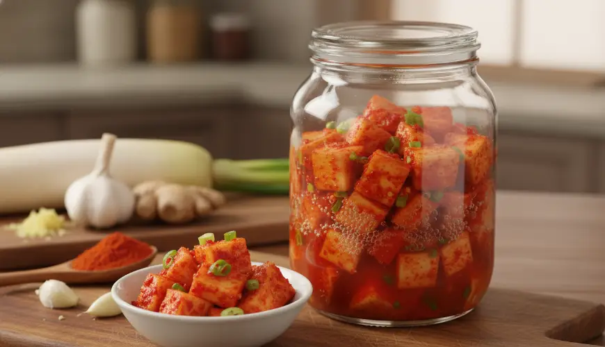 # Recept na fermentované ředkvičky nach koreanischer Art

Warte, ich übersetze den gesamten Text ins