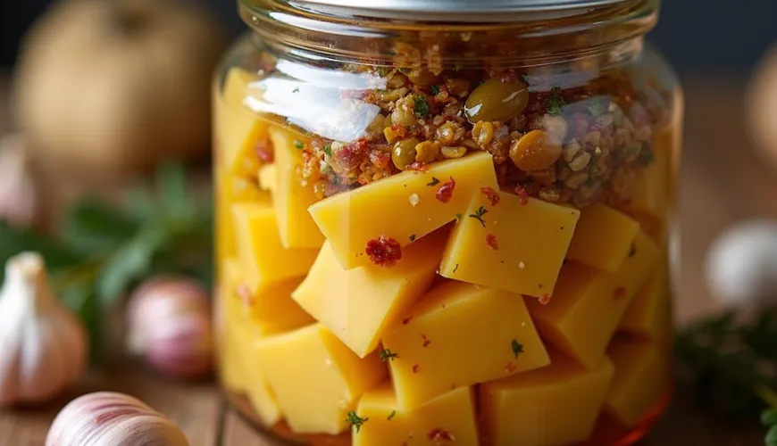 Rezept für eingelegten Käse, der Ihre Gäste auf der Hochzeit begeistern wird