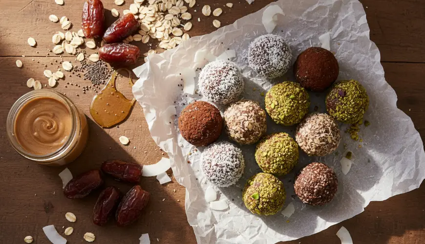 Rezept für gesunde Energiebällchen ohne Backen in 10 Minuten