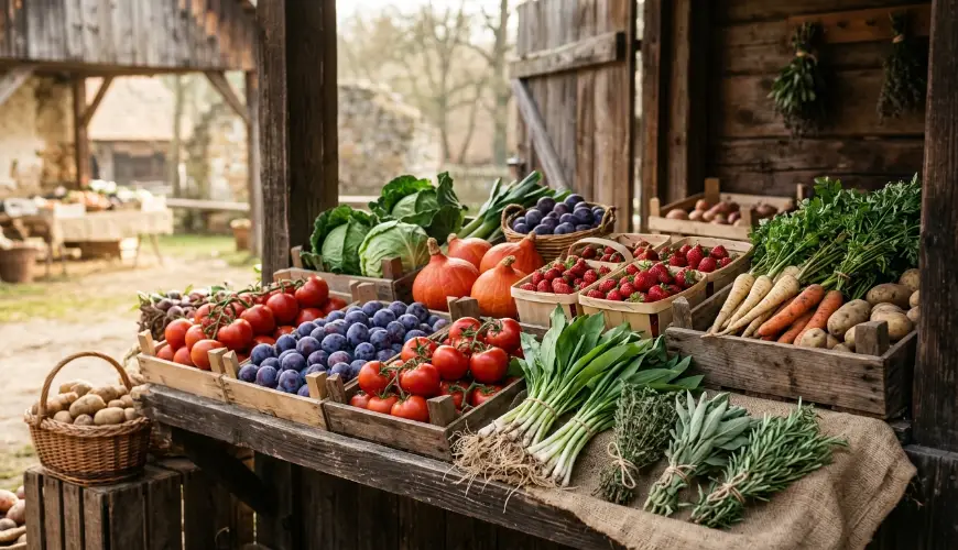 Saisonales Obst und Gemüse Monat für Monat