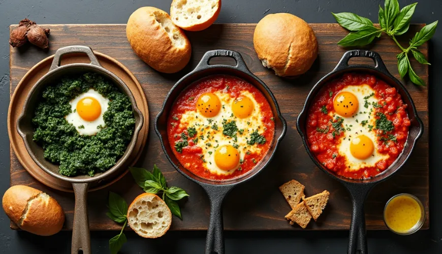 Shakshuka als gesundes Frühstück, das den ganzen Tag satt hält