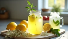Holunderlimonade ist die ideale Erfrischung für sonnige Tage.