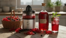 Hausgemachter Johannisbeersirup aus dem Entsafter voller Vitamine