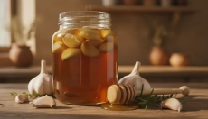 # Wie man fermentierte Knoblauchzehen in Honig zubereitet