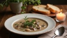 Finden Sie Inspiration in der französischen Champignonsuppe