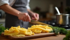Entdecken Sie den Zauber von Frittaten in der traditionellen Suppe.
