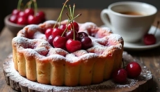 Kirsch-Blechkuchen als Erinnerung an die Kindheit und einen geschmackvollen Sommer