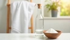 Nie mehr harte Handtücher dank Waschen der Handtücher mit Essig und Soda