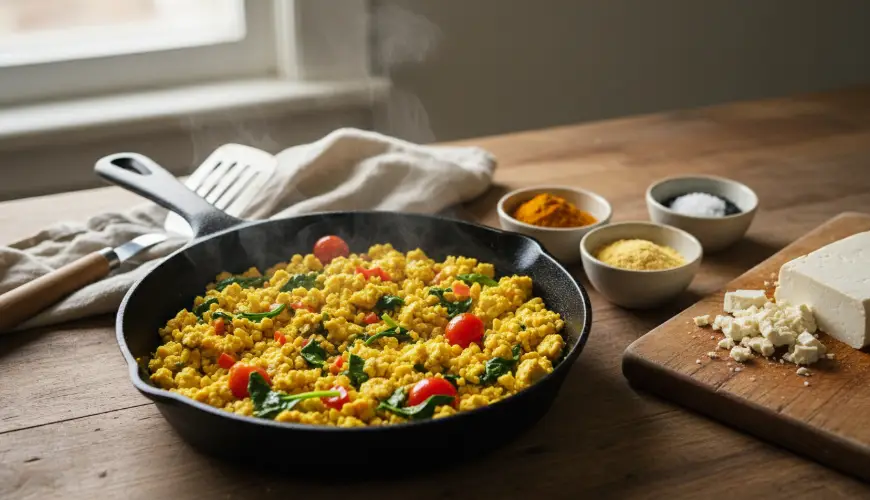 Tofu Scramble als Ei-Ersatz, der überrascht